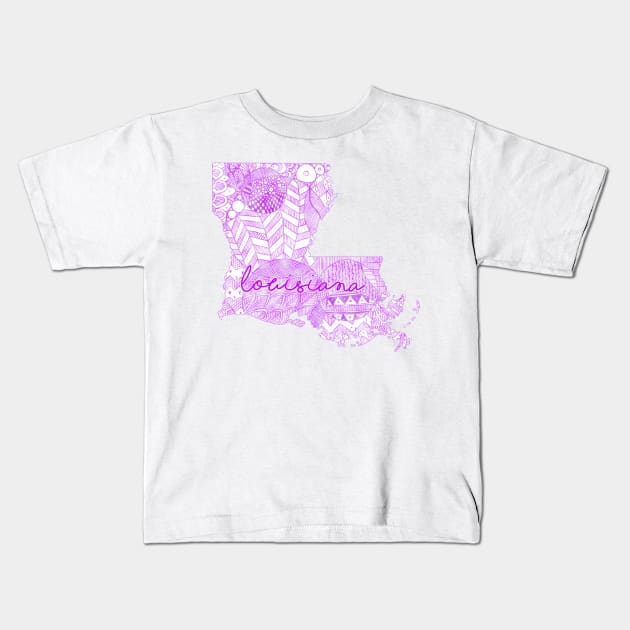 Louisiana Kids T-Shirt by ally1021